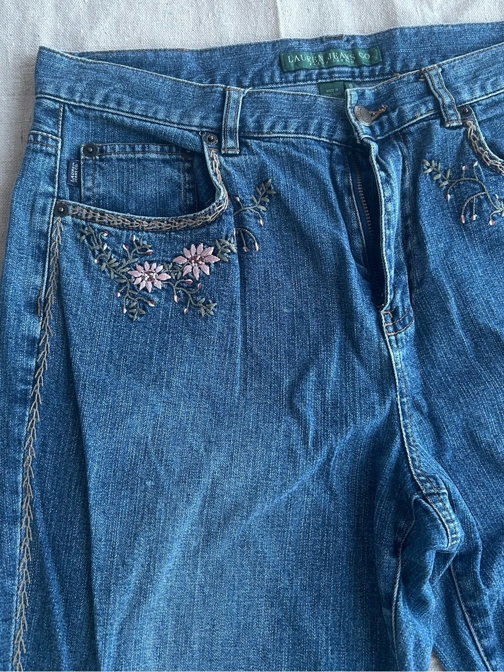 Vintage Lauren Ralph Lauren 5-Pocket Denim Jeans Embroidery Y2K